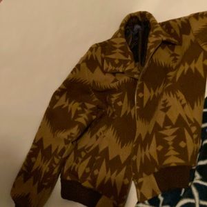 Pendleton wool and velvet lined letterman-esq jacket